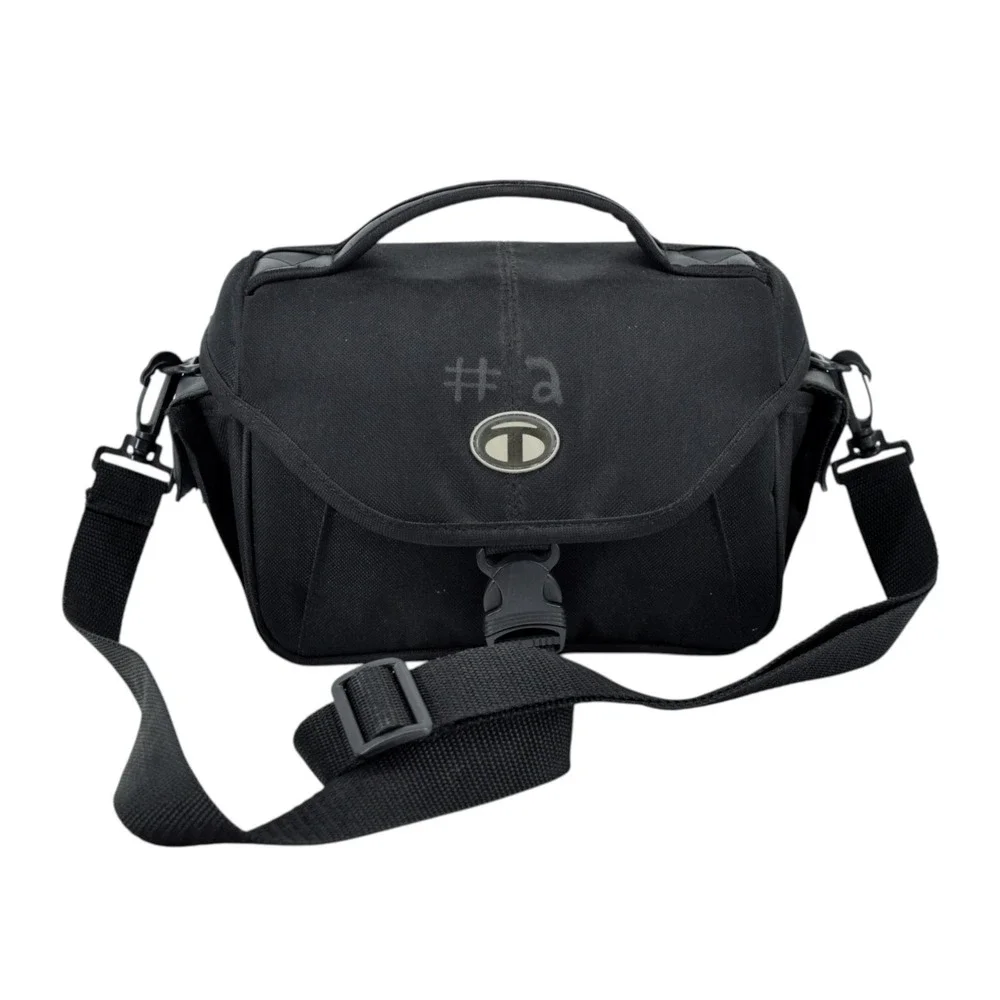 Tamrac TCB-50 Camera Bag Black Canvas Photo Video Case Adjustable Shoulder Strap